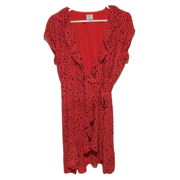 Sunday Best Dresses & Skirts - Sunday Best Red & Black Leopard Print Wrap Dress – Women’s Size 10 Animal Print